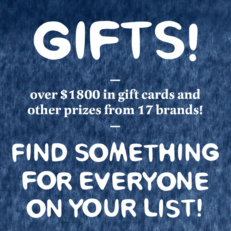 A blue square: Gifts, Find something for everyone on your list!