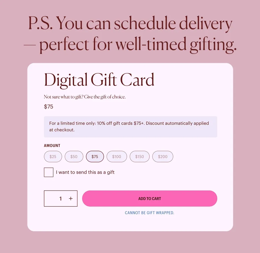 P.S. You can schedule delivery — perfect for well-timed gifting.
