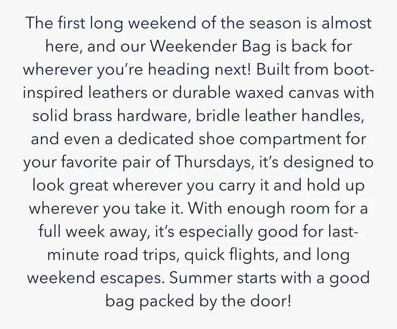 Weekender Bag Is Back