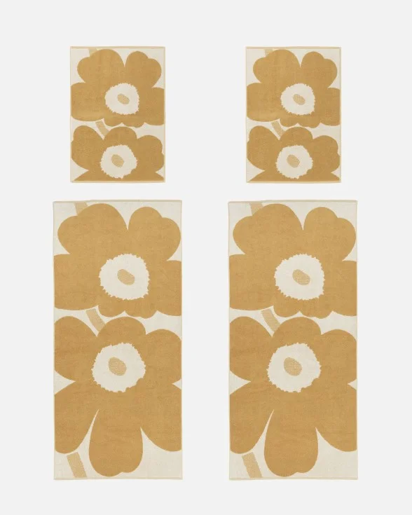 Unikko bath and hand towel set