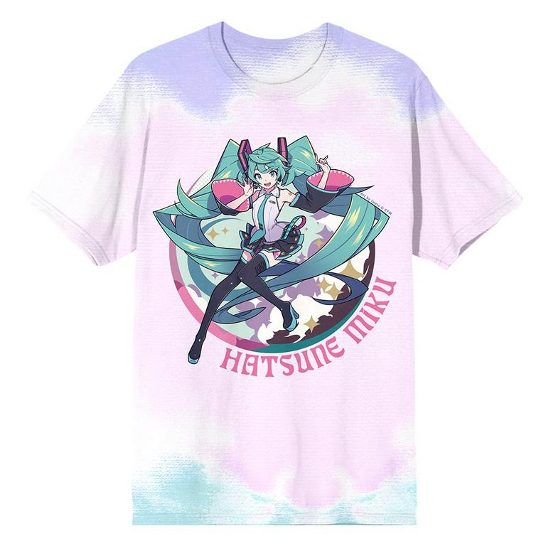 Hatsune Miku Tie Dye Unisex Short Sleeve Graphic T-Shirt GameStop Exclusive - Bioworld Merchandising