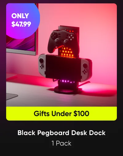 Black Pegboard Desk Dock