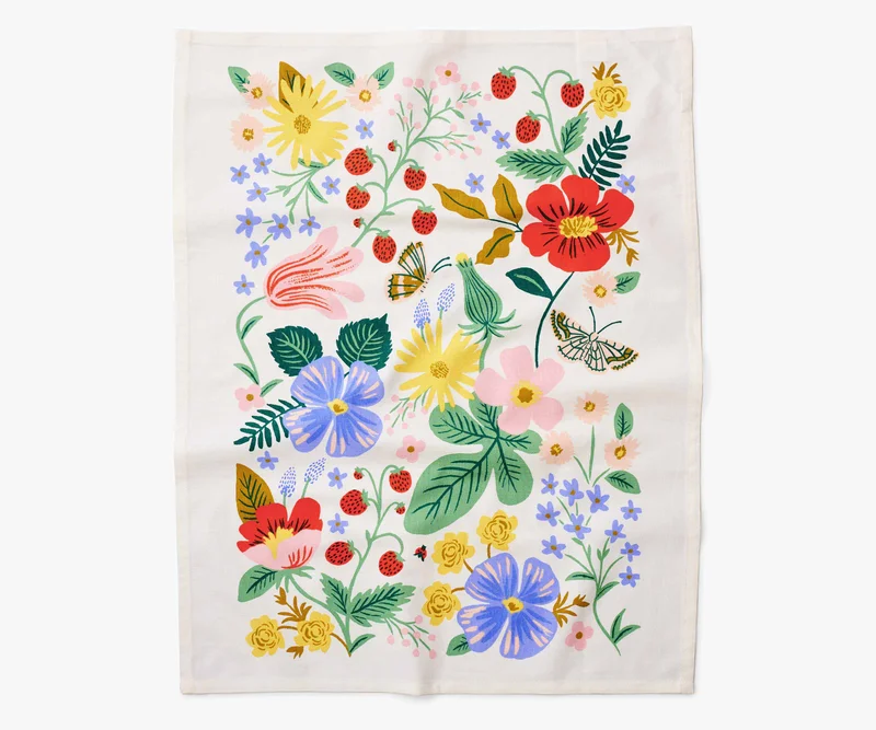 Image of Tea Towel - Strawberry Fields