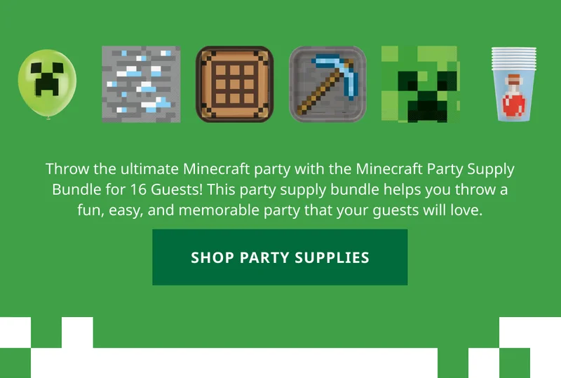 Shop Minecraft party supply bundle!