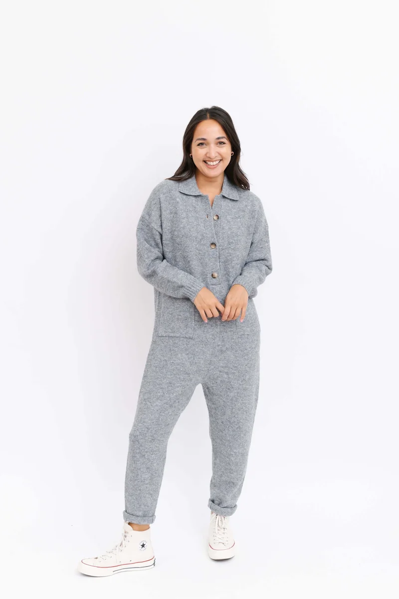 Image of Florence Jumpsuit in Heather Grey