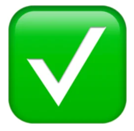 green checkmark emoji