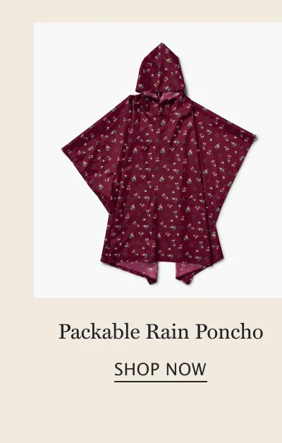 Packable Rain Poncho | SHOP NOW