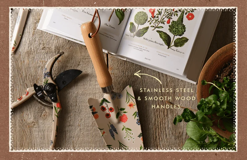 Stainless Steel & Smooth Wood Handles