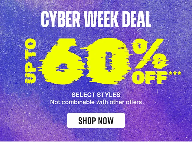 Cyber Week Deal Up to 60% Off Select Styles. Not combinable with other offers. Shop Now