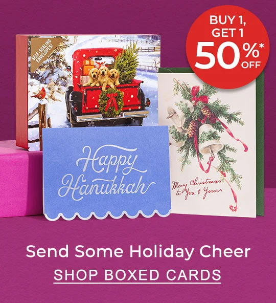 [BUY ONE, GET ONE 50% OFF*] SEND SOME HOLIDAY CHEER - SHOP BOXED CARDS