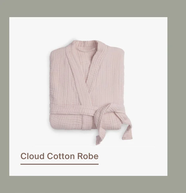 Shop Cloud Cotton Robe in Rose