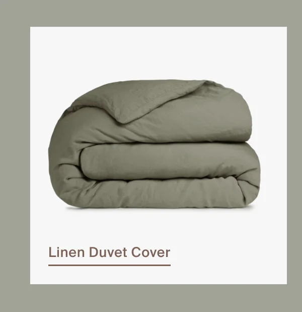 Shop Linen Duvet Cover in Moss