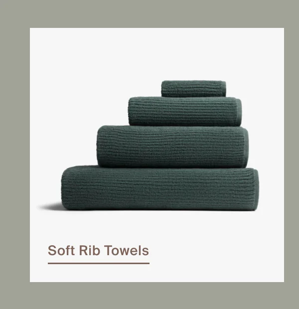Shop Soft Rib Towels in Agave