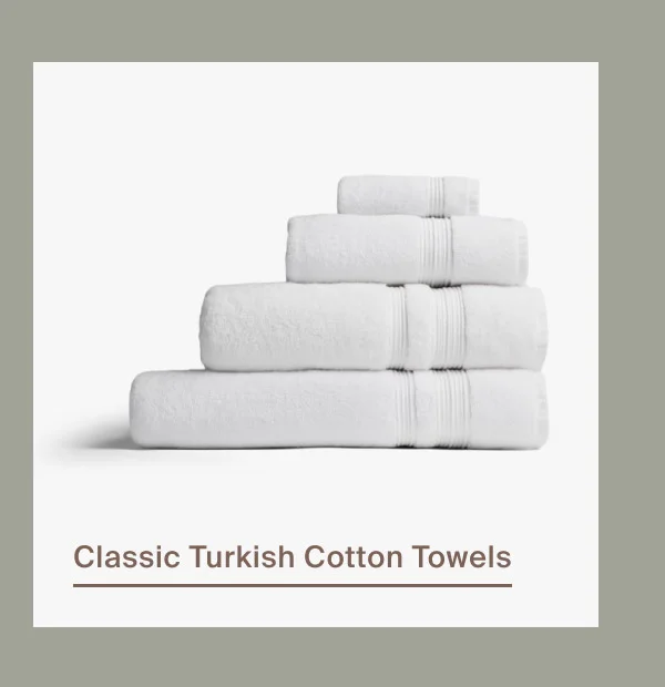 Shop Classic Turkish Cotton Towels in White