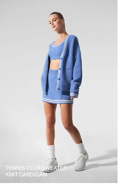 TENNIS CLUB SWEATER KNOT CARDIGAN