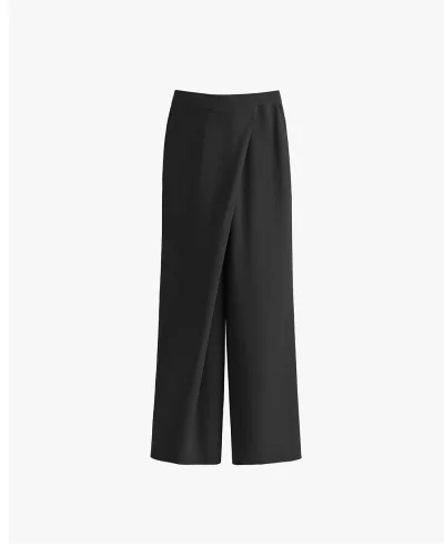 Silk Overlay Pant Black