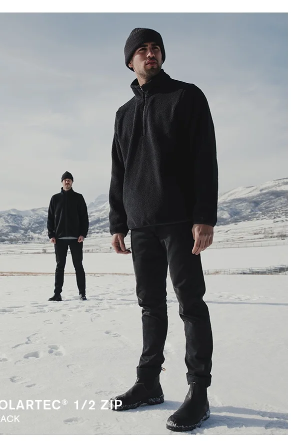 POLARTEC® 1/2 ZIP - BLACK