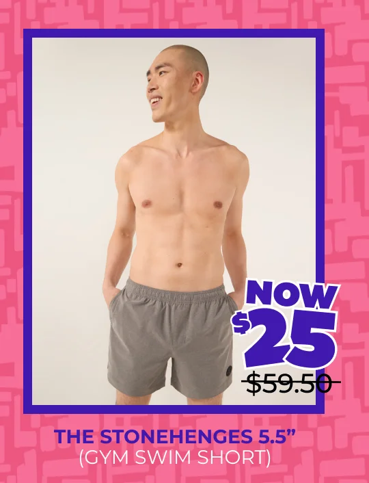 Gym Swim Short: The Stonehenges 5.5"