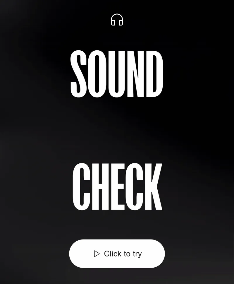 Sound Check