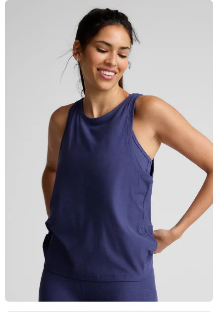 Featherweight Rebalance Tank in Eternal Blue Heather