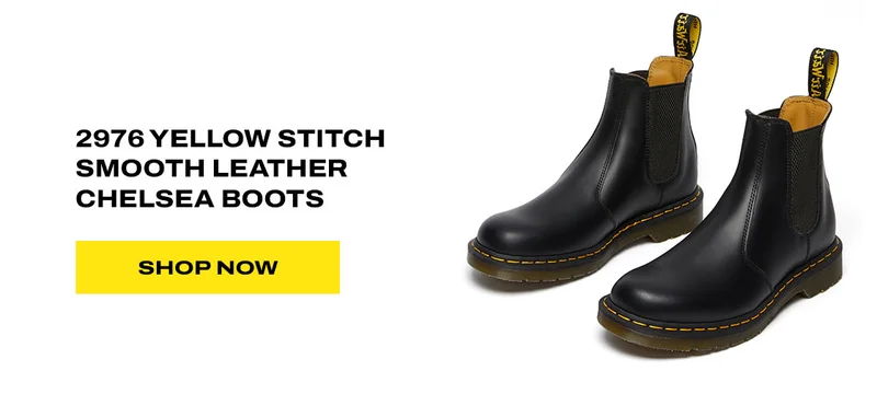 2976 Yellow Stitch Smooth Leather Chelsea Boots