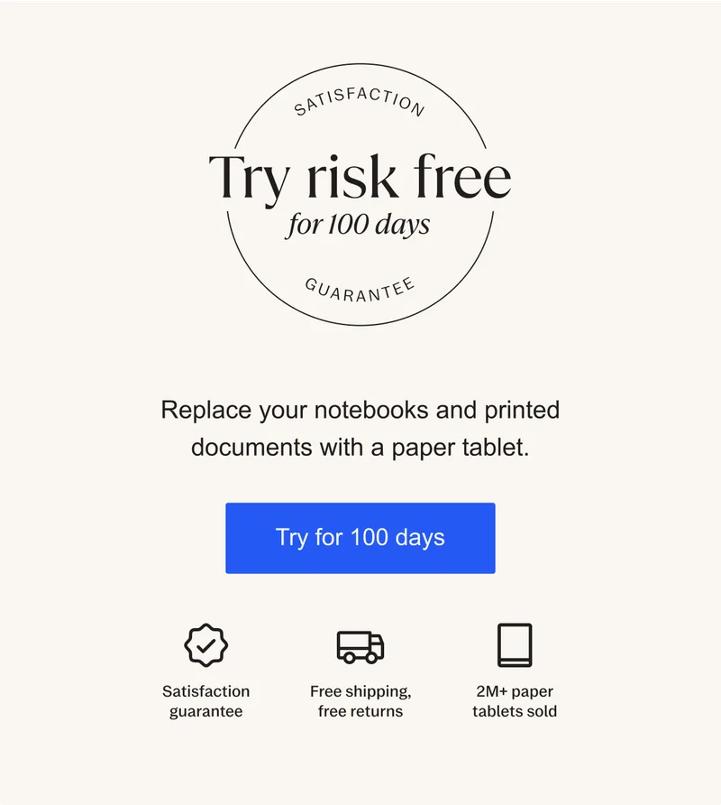 Try risk free