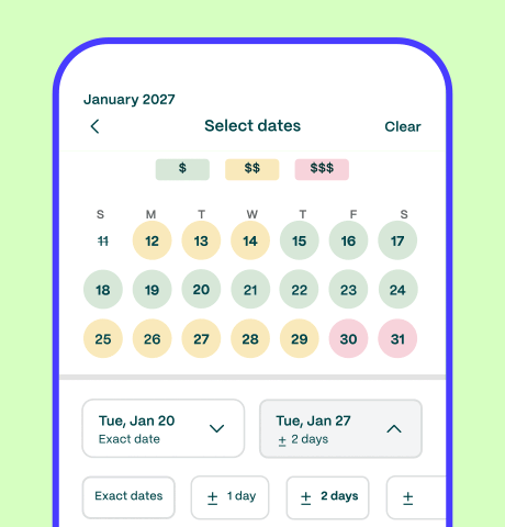 Choose specific dates