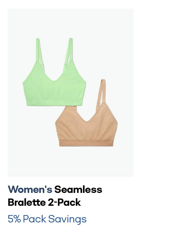Women's Seamless Bralette 2-Pack 5% Pack Savings