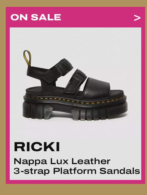 Ricki Nappa Lux Leather 3-strap Platform Sandals
