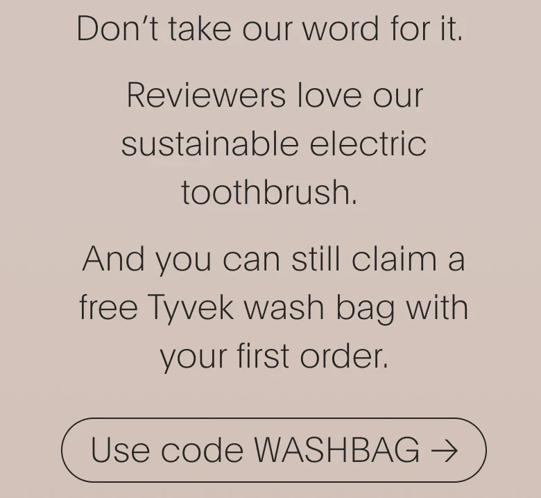 Use code WASHBAG