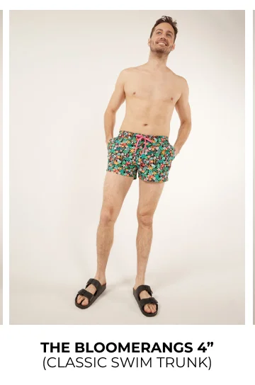 Classic Swim Trunk: The Bloomerangs 4"