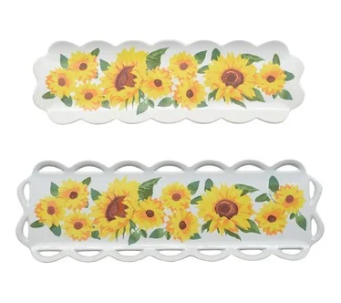 Temp-tations Harvest Set of 2 Scalloped Nesting Trays