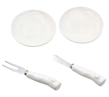 Temp-tations Seasonal Set of (2) 5" Dishes with Servers
