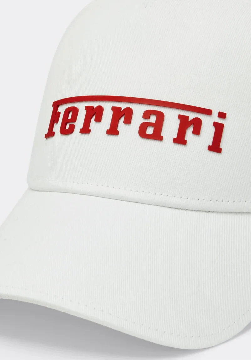 Selection of Ferrari accessories: wallets, caps, eyewear and shoes