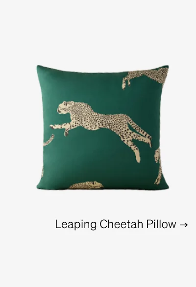Shop Leaping Cheetah Pillow