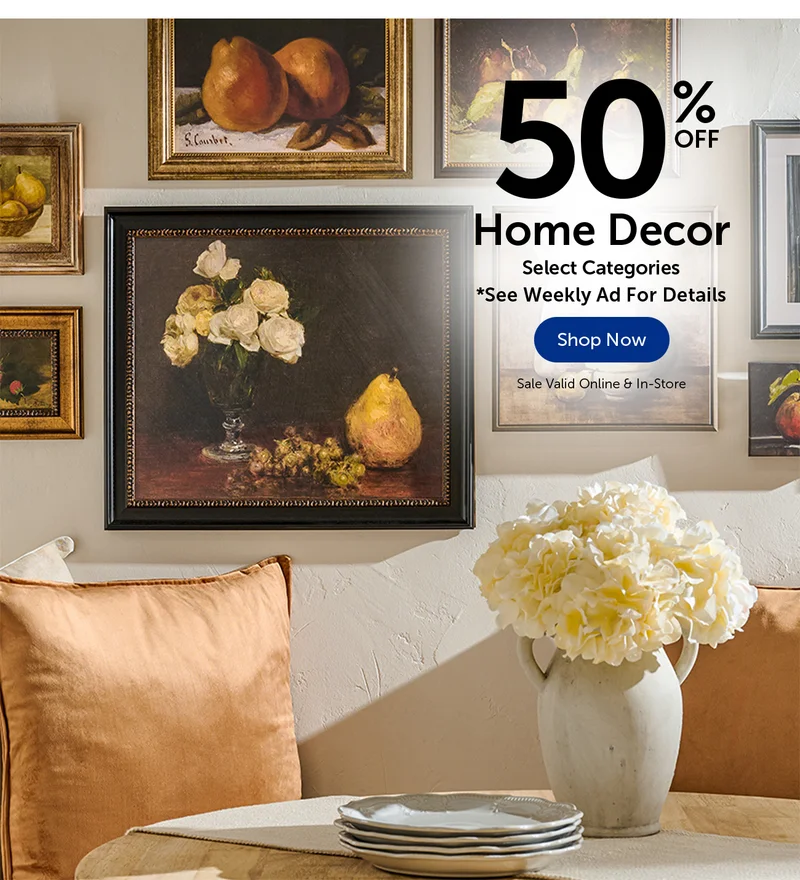 50% Off Home Decor - Select Categories