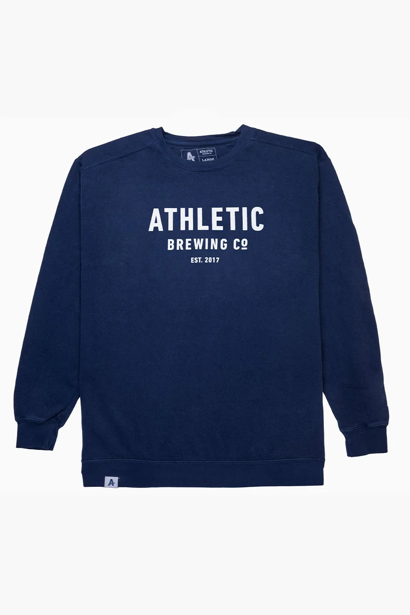 Image of Athletic Brewing Co Crewneck Sweatshirt - Navy