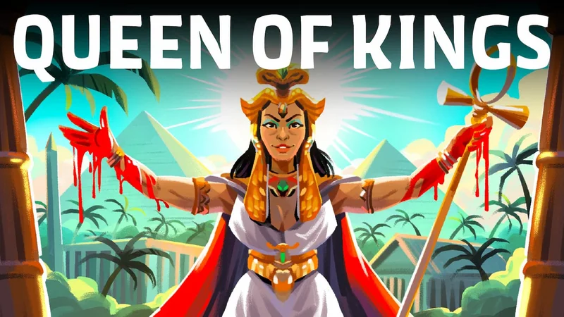 Illustrated thumbnail of Cleopatra titled "Queen of Kings"