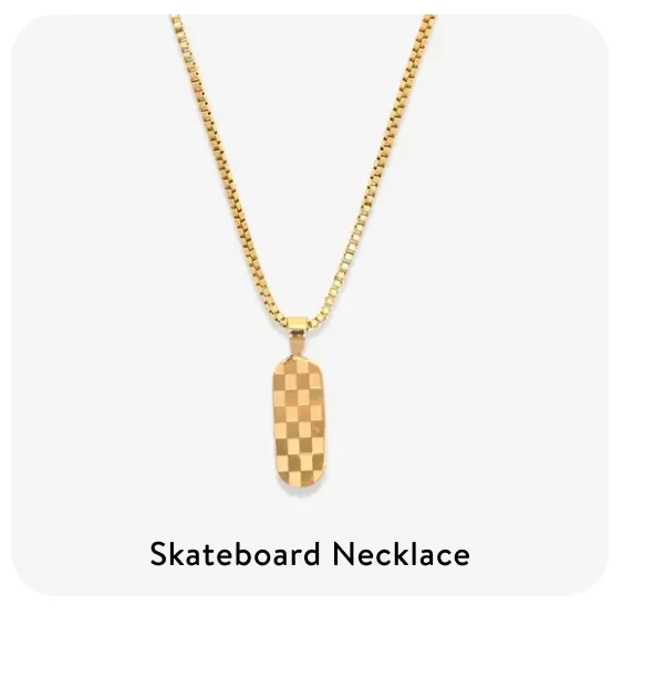 Skateboard Necklace