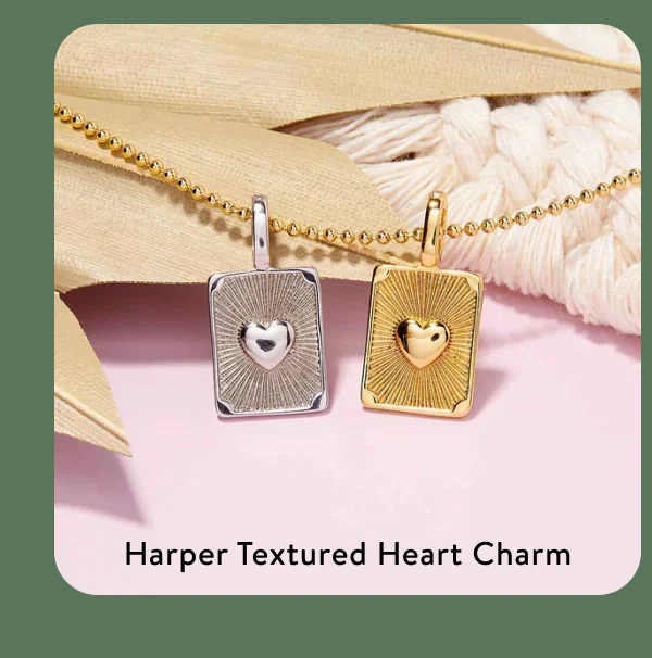 Harper Textured Heart Charm