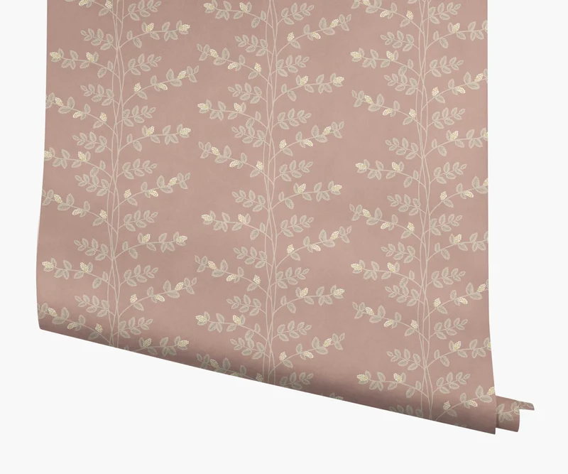 Image of Climbing Vines Wallpaper - Rose