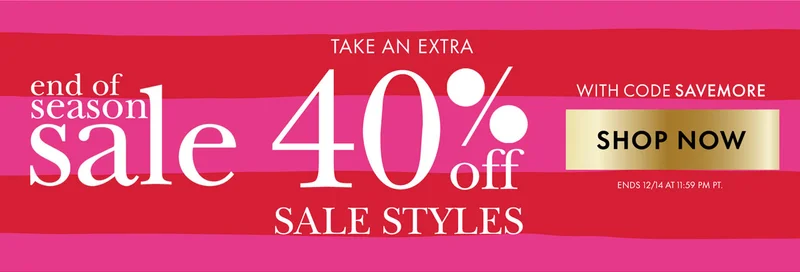 Take An Extra 40% Off Sale Styles With Code discount code