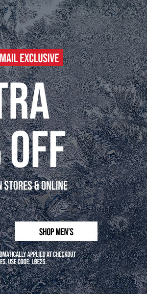 Extra 25% off Shop men's