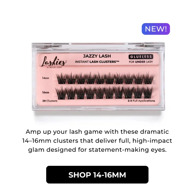 Amp up your lash game with these dramatic 14–16mm clusters that deliver full, high-impact glam designed for statement-making eyes.
