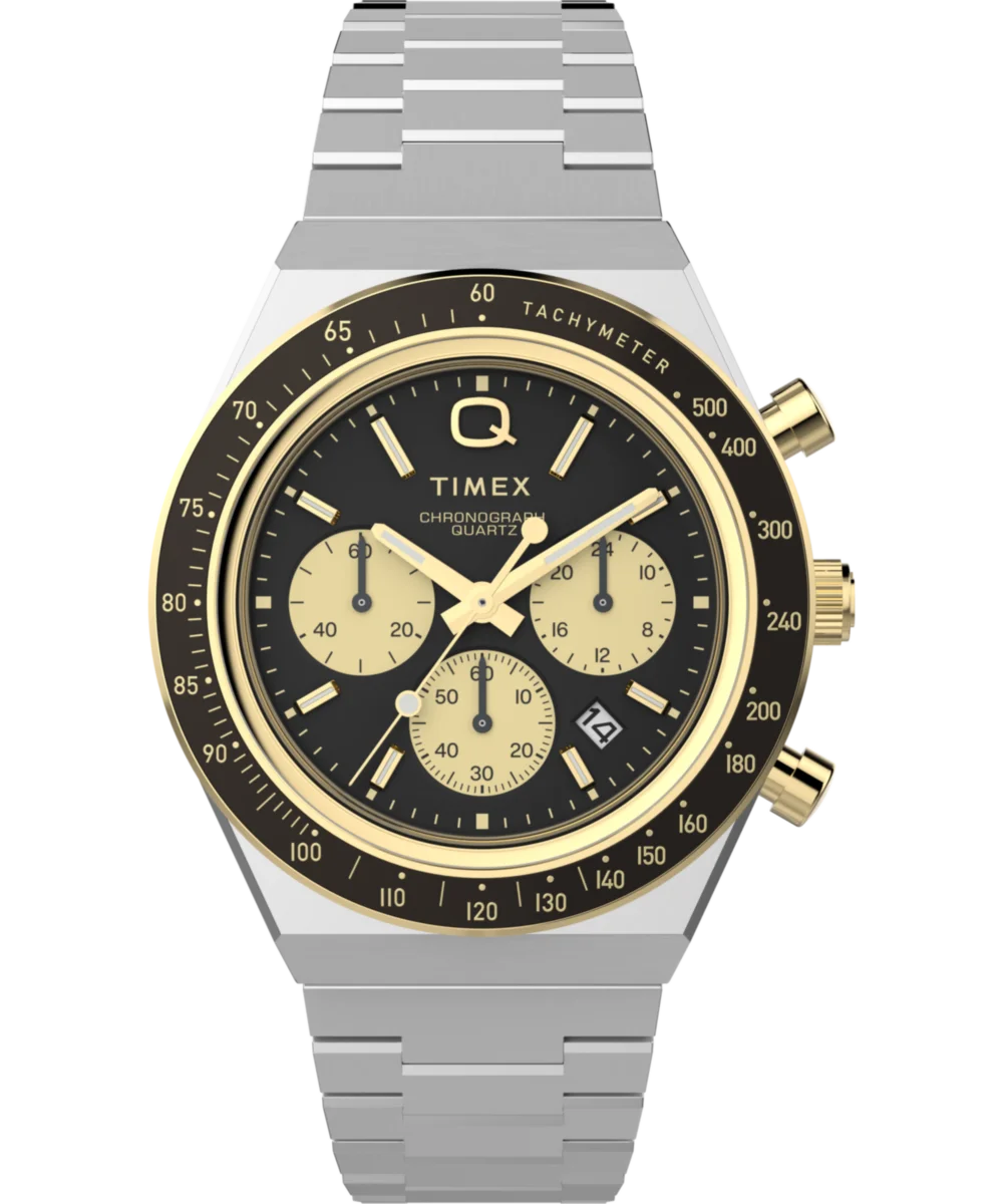 Image of Q Timex®&nbsp;Chronograph 40mm Stainless Steel Bracelet Watch