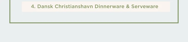 Dansk Christianshavn Dinnerware & Serveware