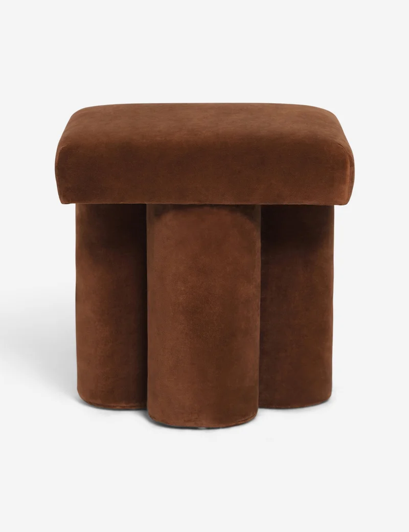 Image of Clover Stool by Sarah Sherman Samuel, Rust Velvet