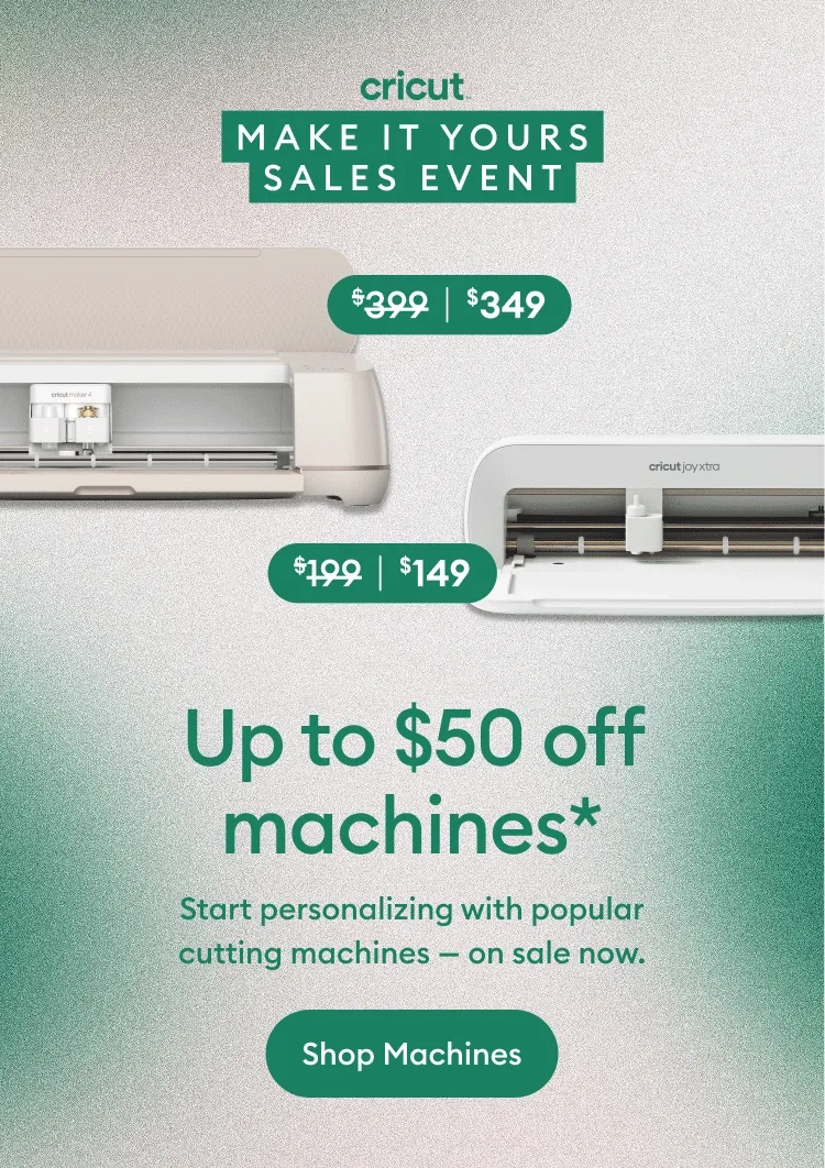 Up to $50 off machines.