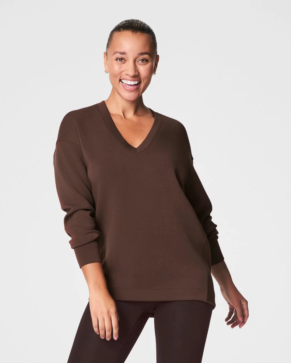 Image of Spanx Women's AirEssentials Brushed V-Neck Tunic Top