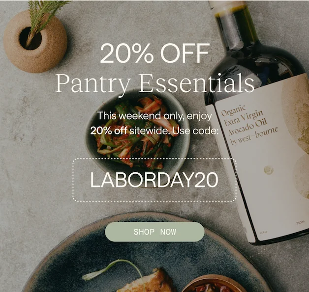 Get 20% Off For Labor Day